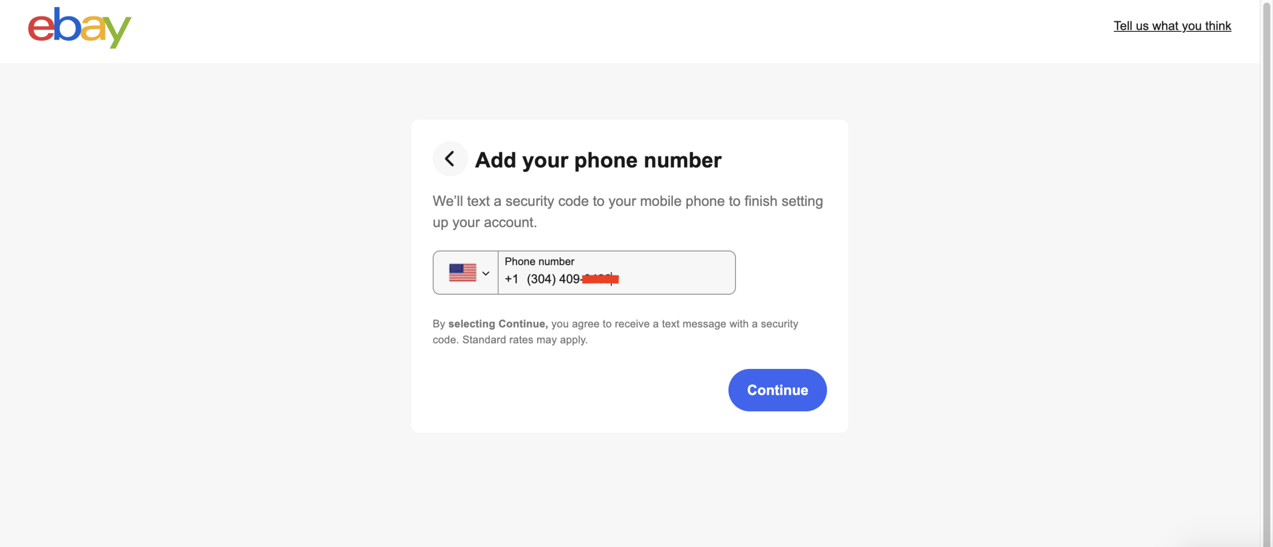 Bypass ebay phone verification