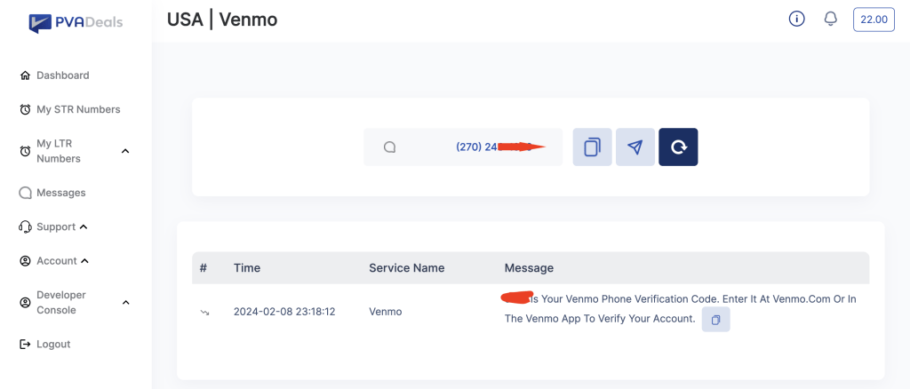 phone number for venmo verification