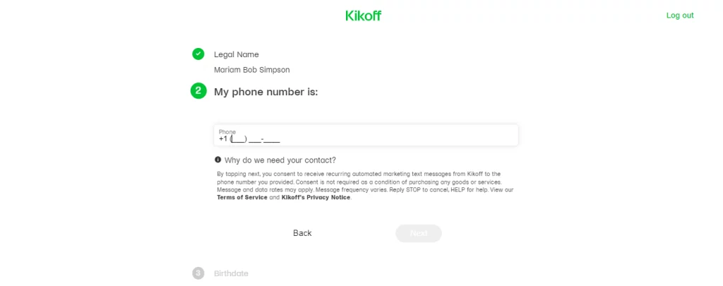 Kikoff Phone Number