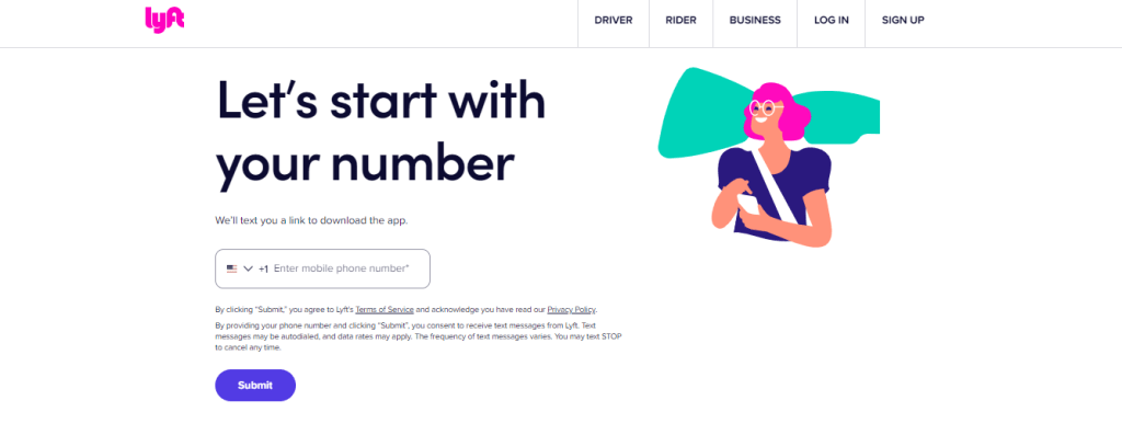 create lyft account without phone number