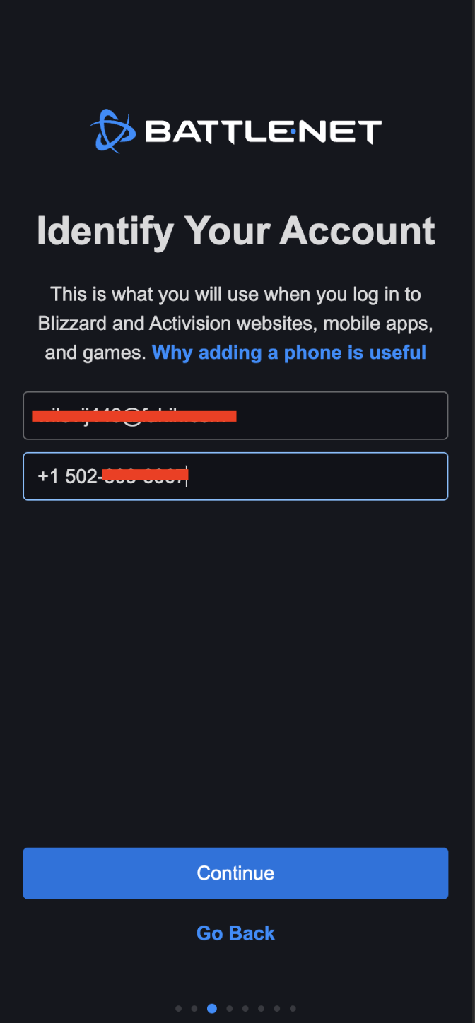 blizzard phone number bypass