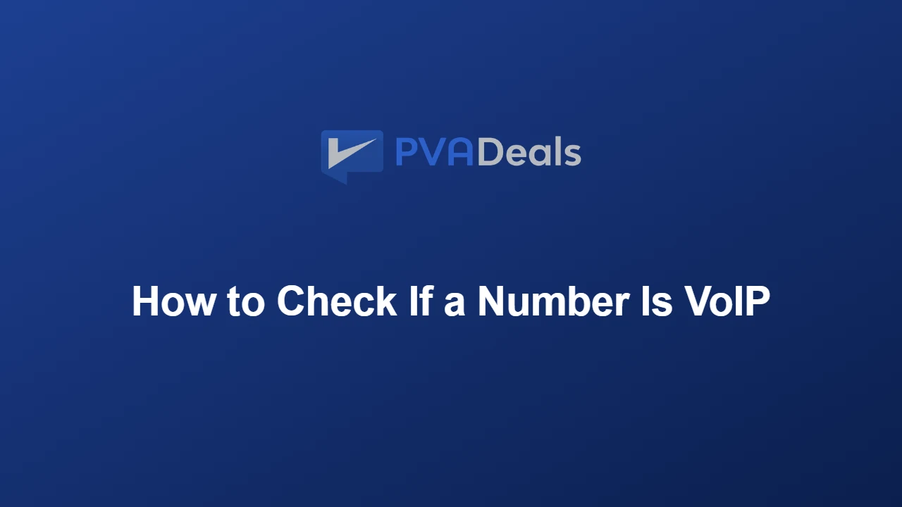 How to check if a number is VoIP