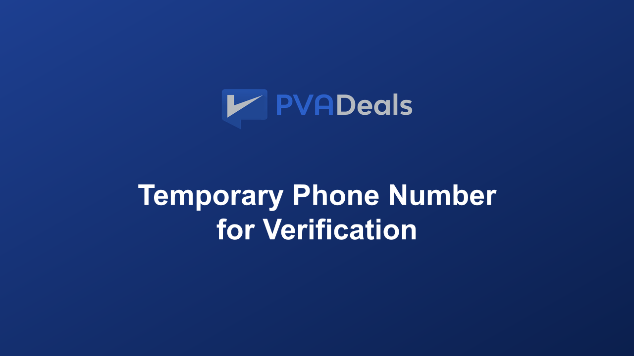 Temporary phone number for verification