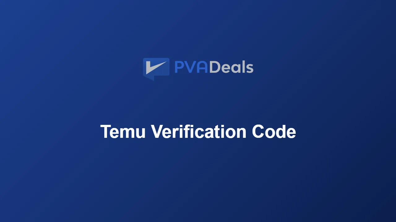 Temu verification code text